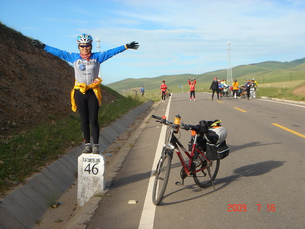 蛮兑在环青海湖东路46公里处