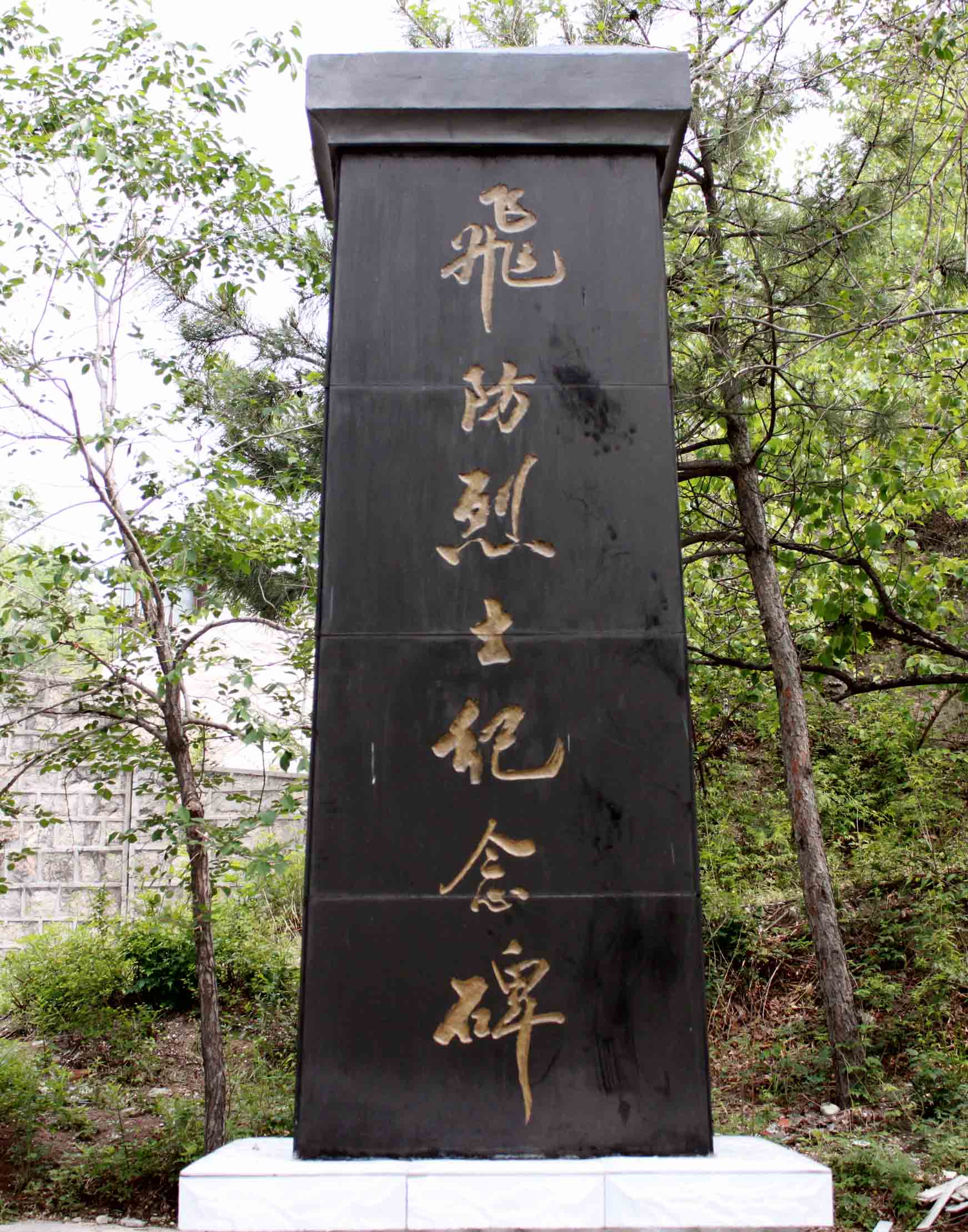 飞防纪念碑正面
