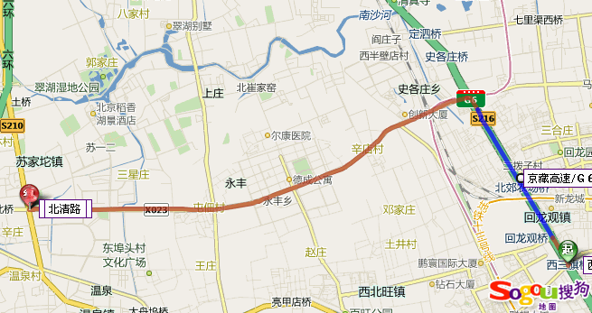 西三旗桥北-北青温阳路口  18KM