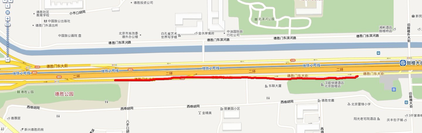 危险漆黑路线（红色部分）