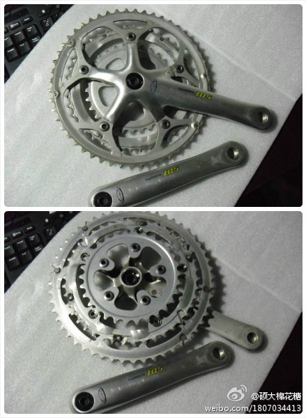 105标准尺寸三盘牙盘功能完好，600元