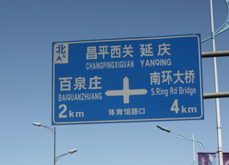 一路上的指路牌