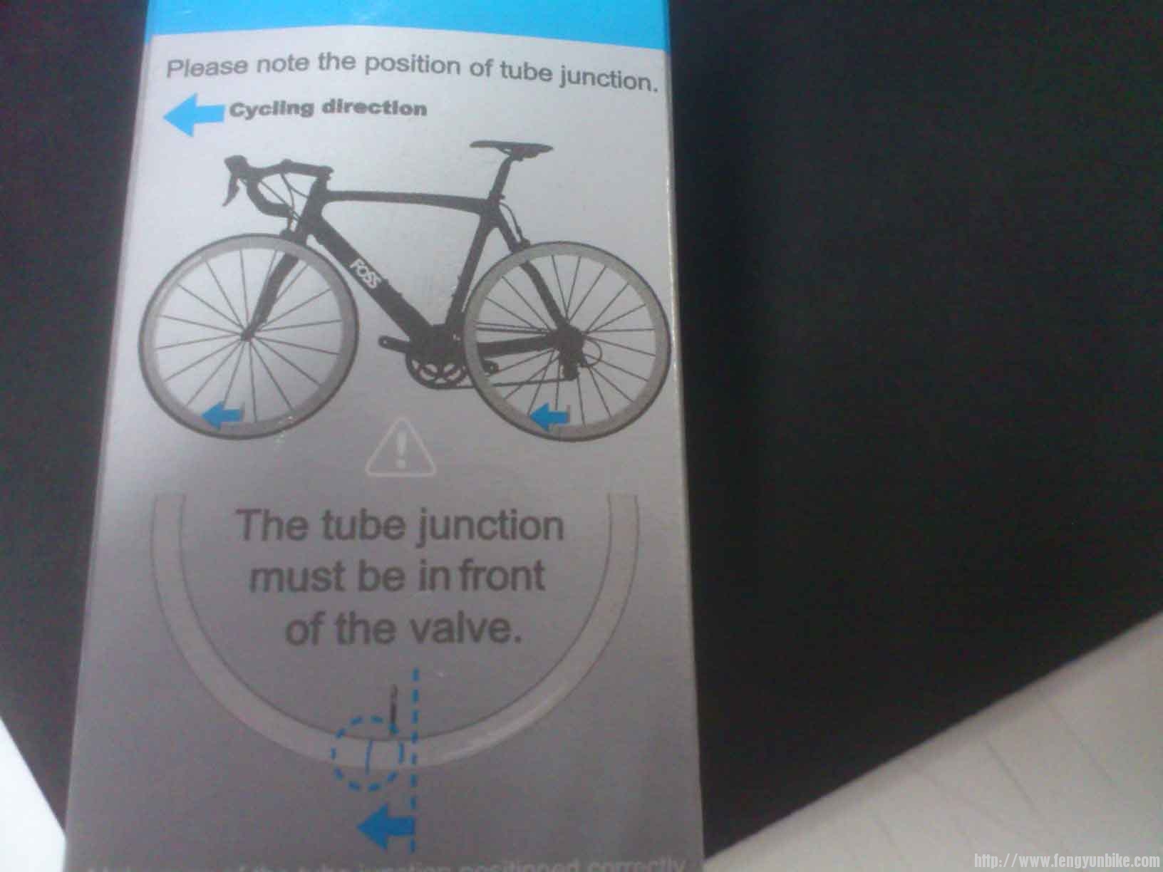 轮胎有接缝，必须注意方向。