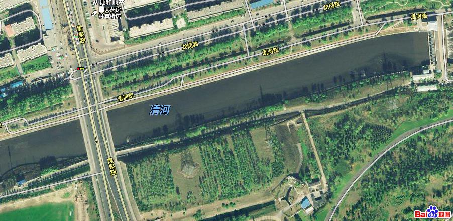 林萃路右拐至河边