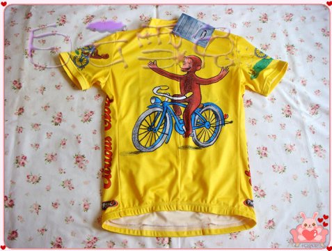 怕魔 杂耍猴子短袖骑行服 青少年尺码L