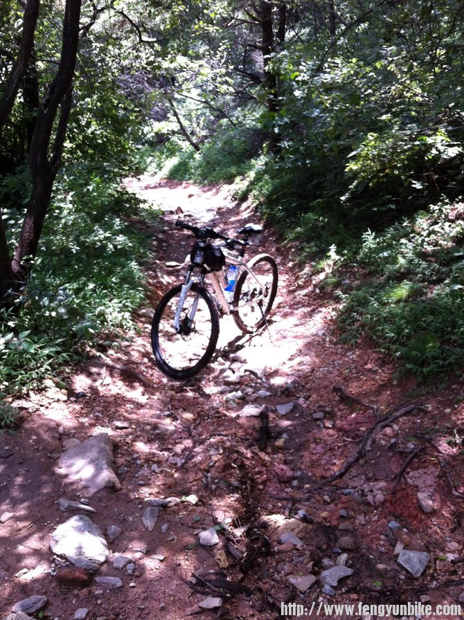 真是异常难走，根本就没法骑。那就推！