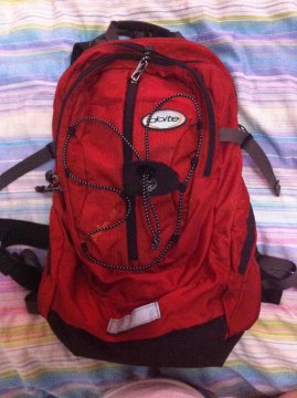 9.5成新骑行背包，送全新水袋一个。