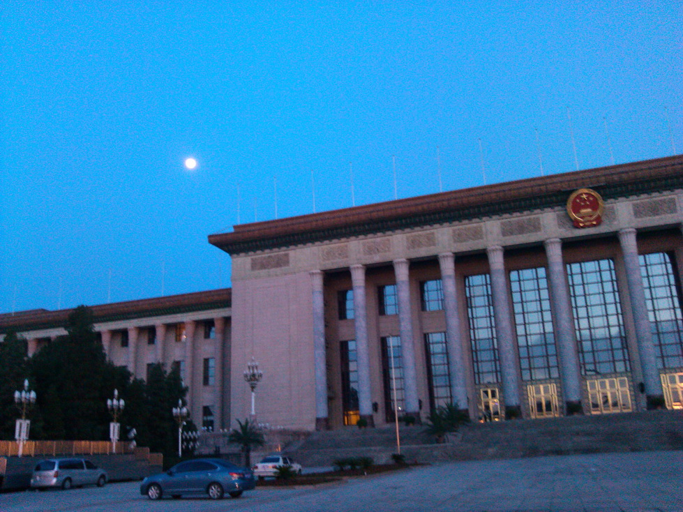 今早的月亮真亮啊