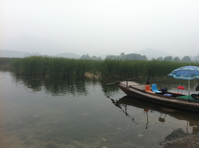 水库二坝的水塘