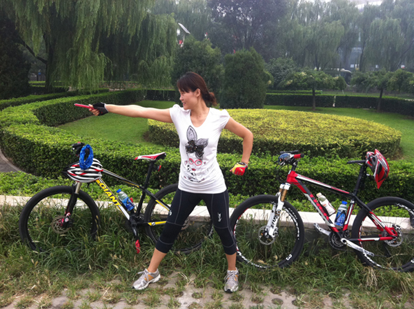 在昌平体育馆休息时的豪情壮志，也预示着今天行程的成功