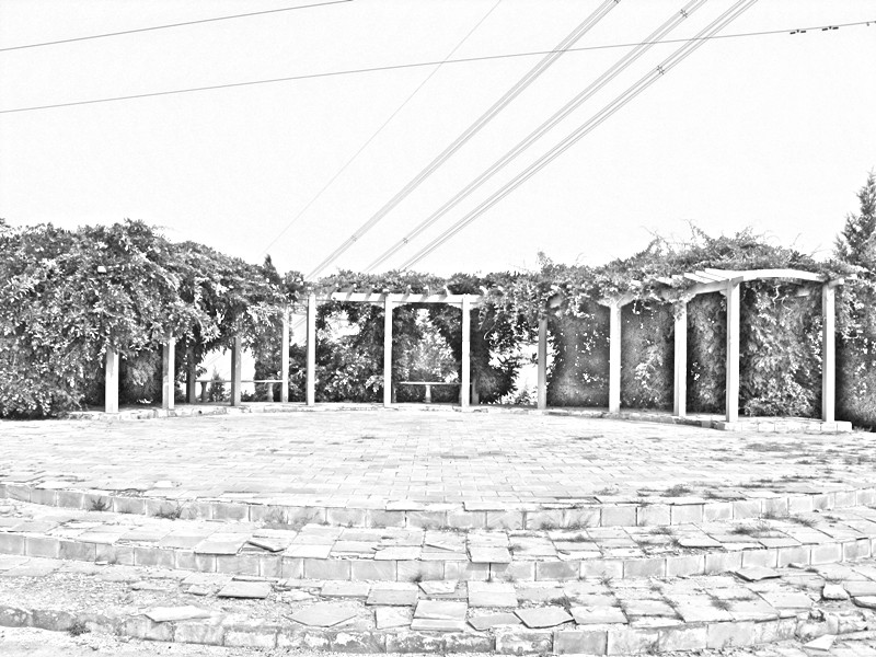 戒台下的观景台