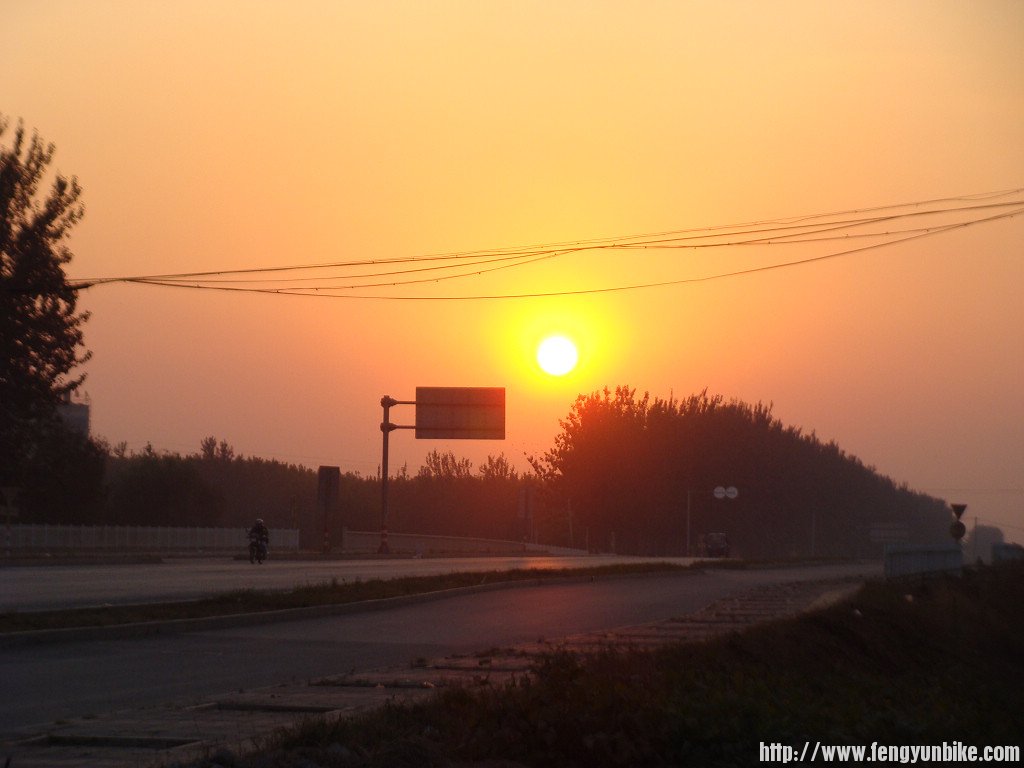 回程途中的夕阳