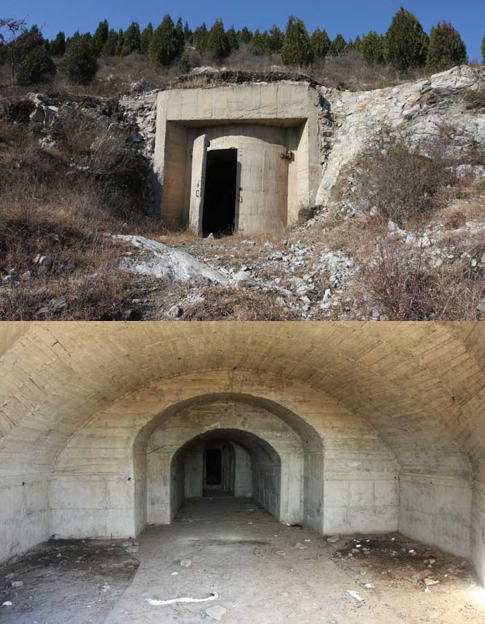 神秘的山洞掩体