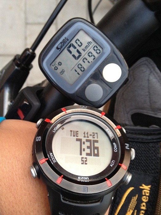 出门时码表和时间