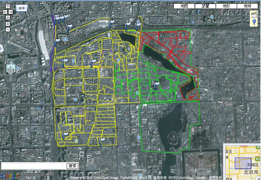 什刹海刷街轨迹线