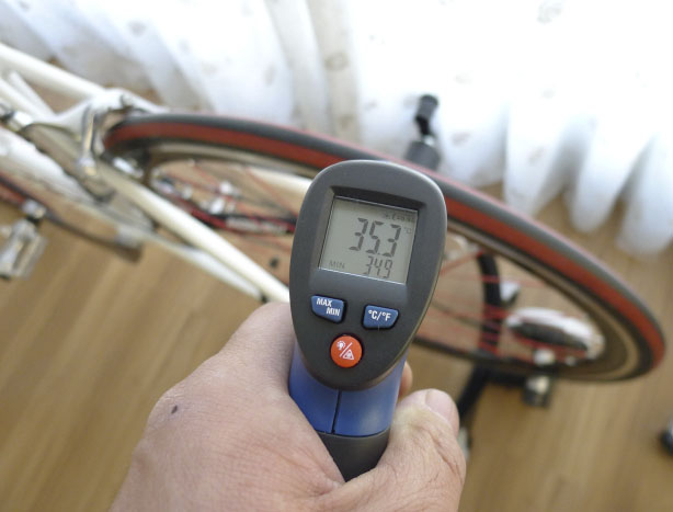 骑行20分钟后的温度