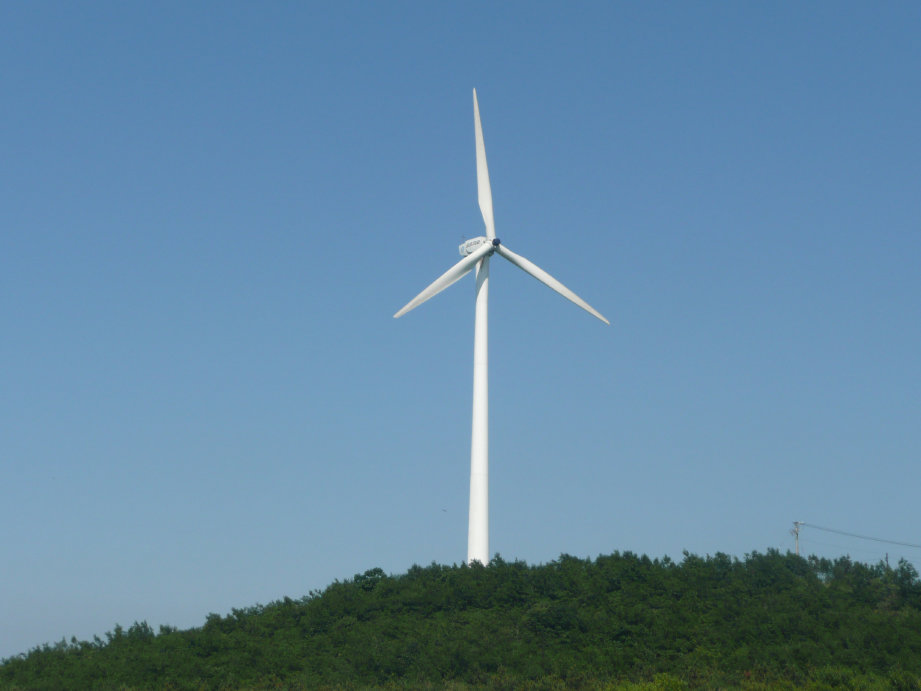 这个风机独处山顶！