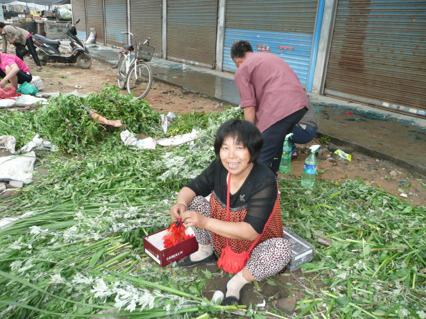 在大姐这儿买了一捆艾蒿桃枝上面还要有小桃儿。