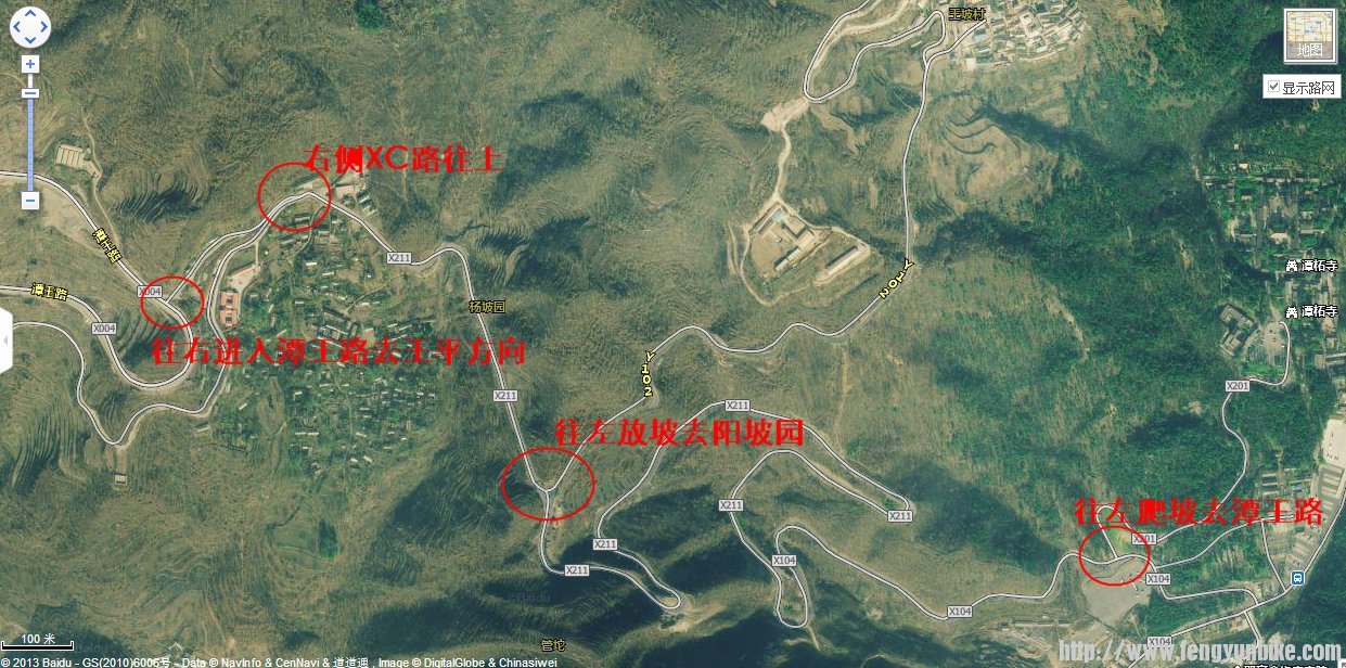 左→右，潭柘寺停车处往左爬坡，左起第二个圈是大葫芦处