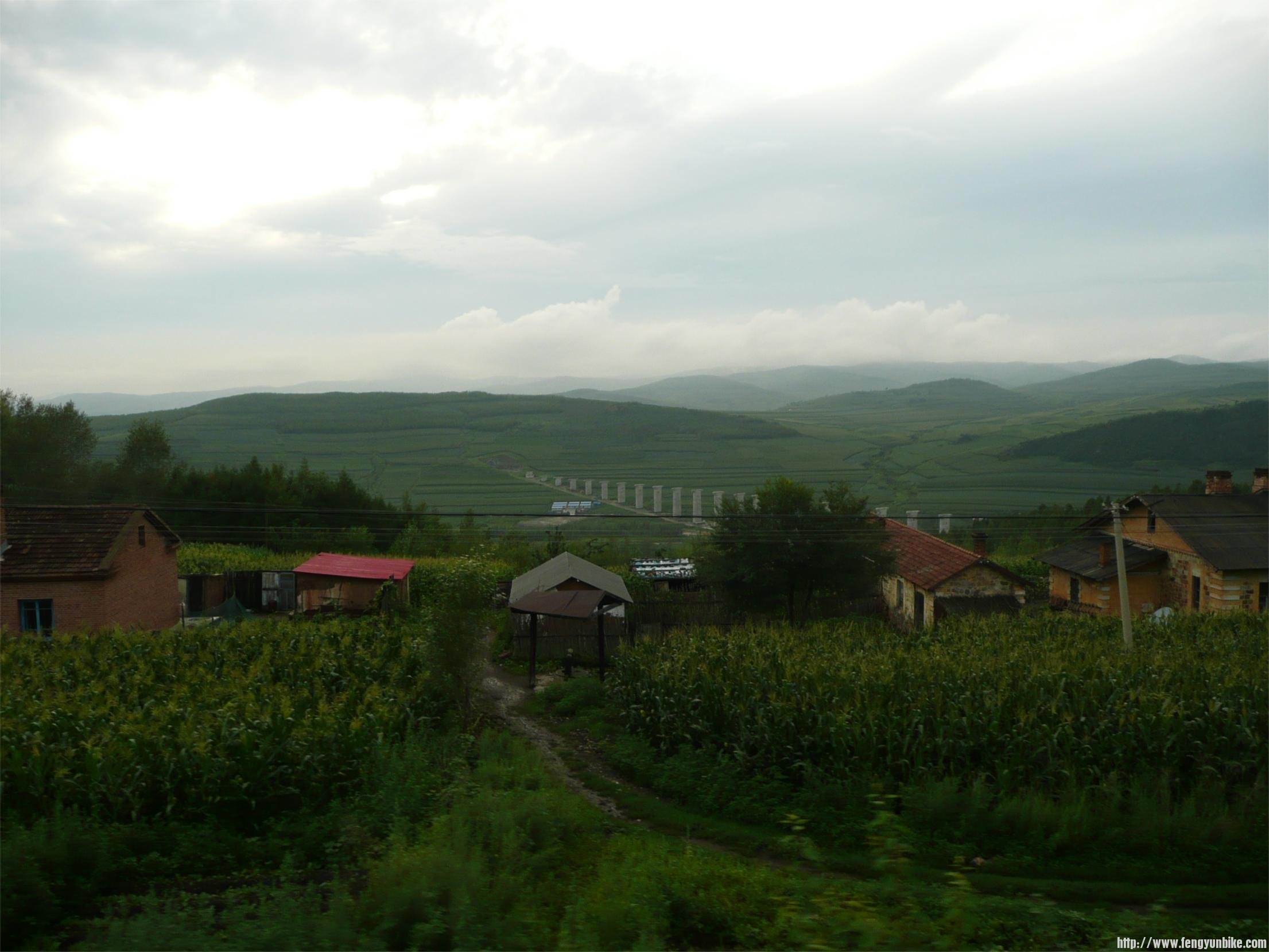 山中的村庄。