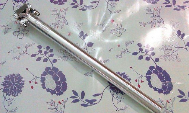 台湾功学社KHS T3F原装Q2坐杆，27.2 350mm，亮光银