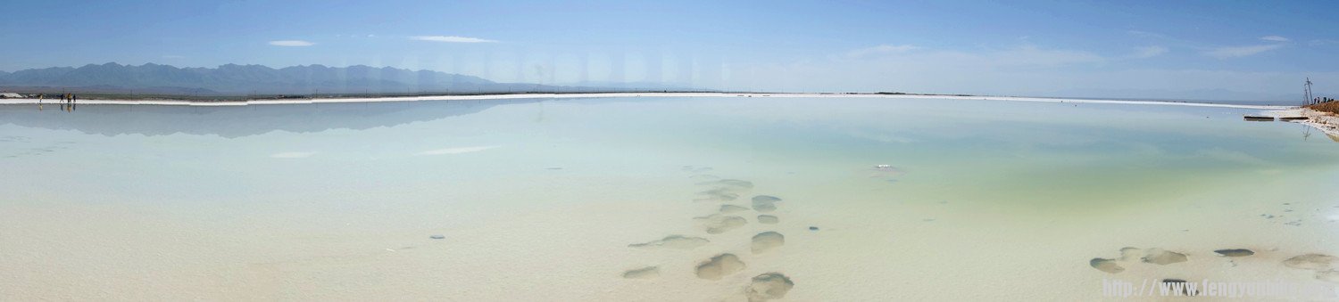 美丽的茶卡盐湖-全景
