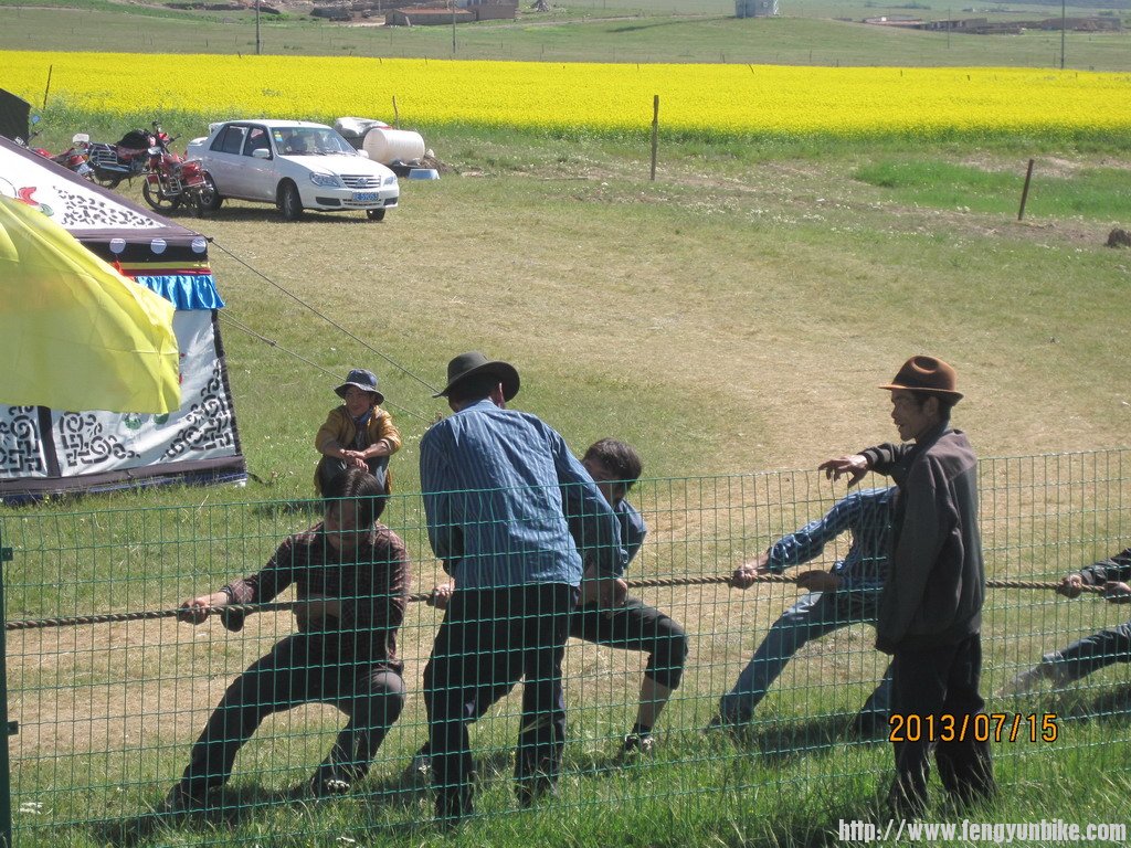 藏族的拔河比赛