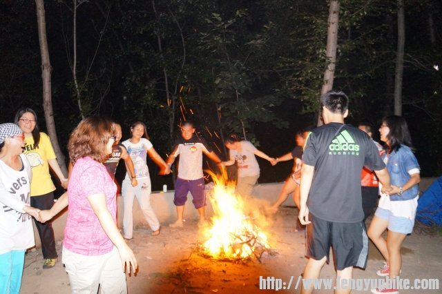 很高兴的篝火晚会
