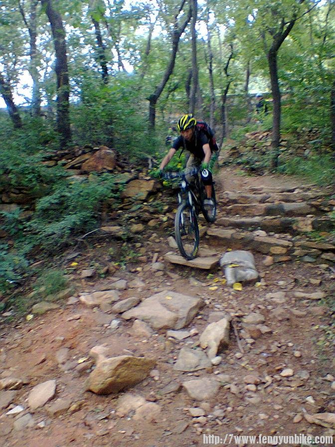 领队腾闲庭信步下台阶