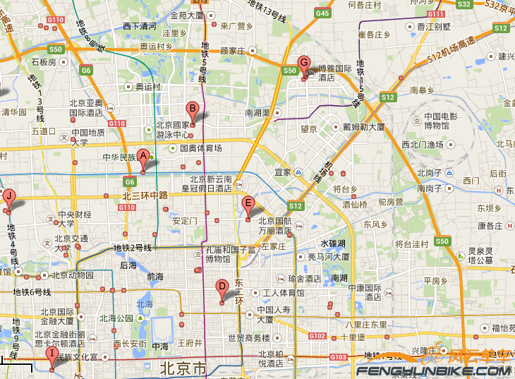 所有标注的都是捷安特店