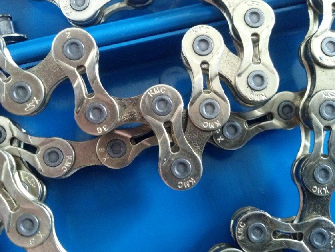 正品KMC8速镂空金色链条专业级用