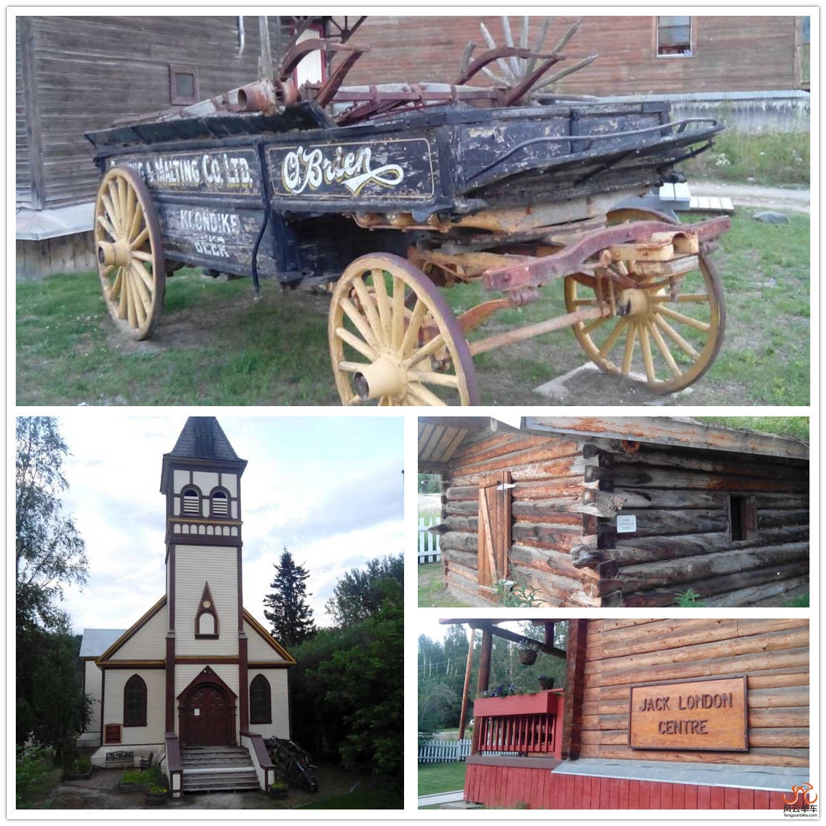 很有味道的小木屋、很有风情的小房子、开采金矿的小推车