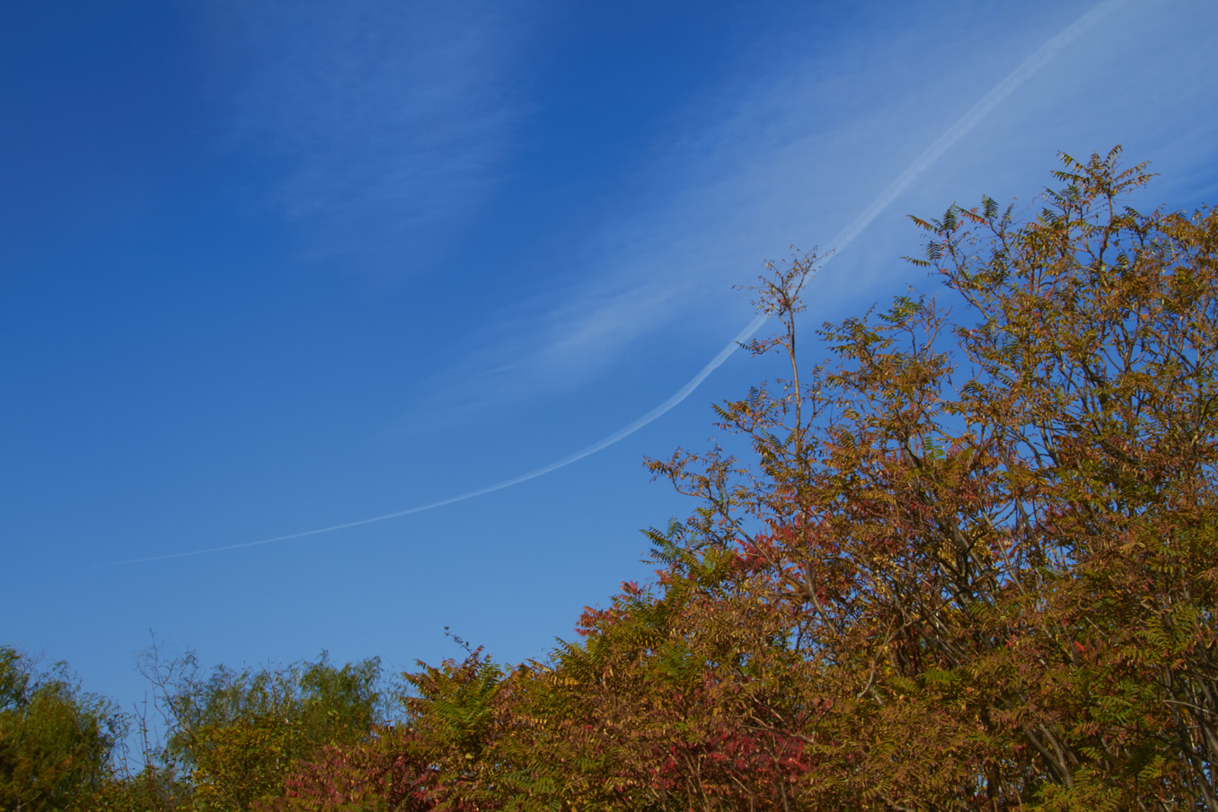 飞机拉的一条完美曲线
