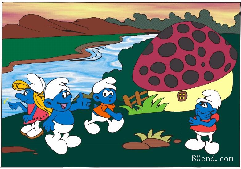 蓝精灵 还有格格巫 哈哈