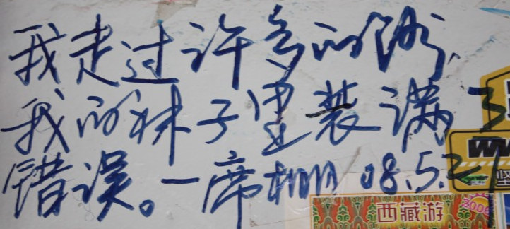 我走过许多的路，我的袜子里装满了错误