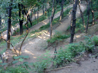 女子组下山的路!