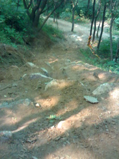 有一个变态的下坡!