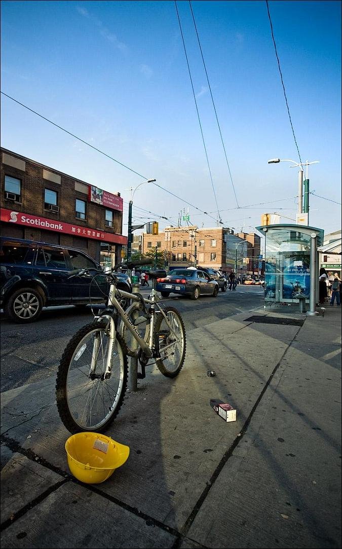加拿大路边的单车