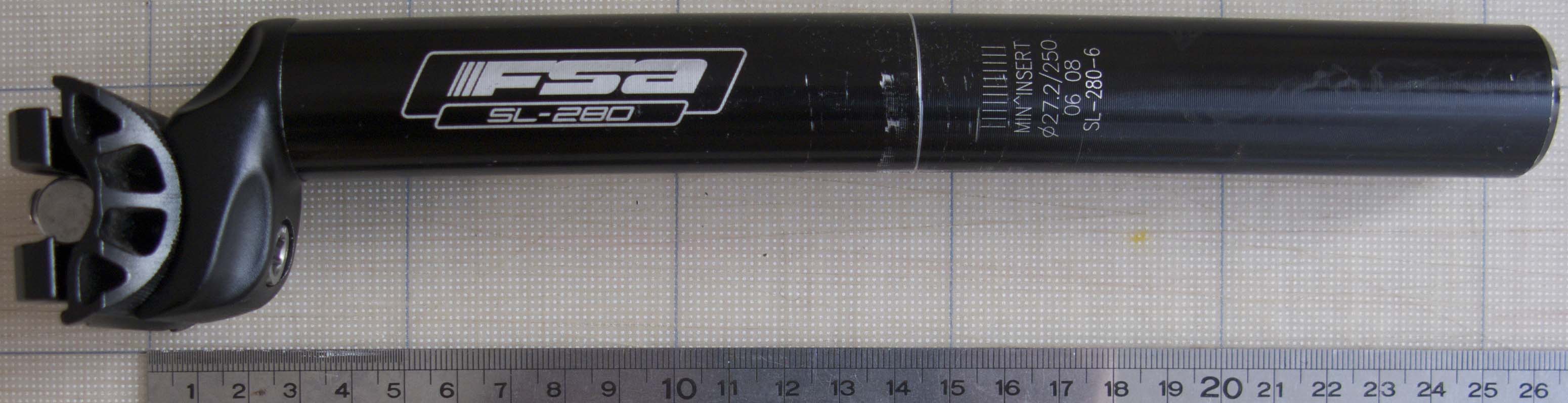 FSA Ø27.2 mm SL280 铝座杆