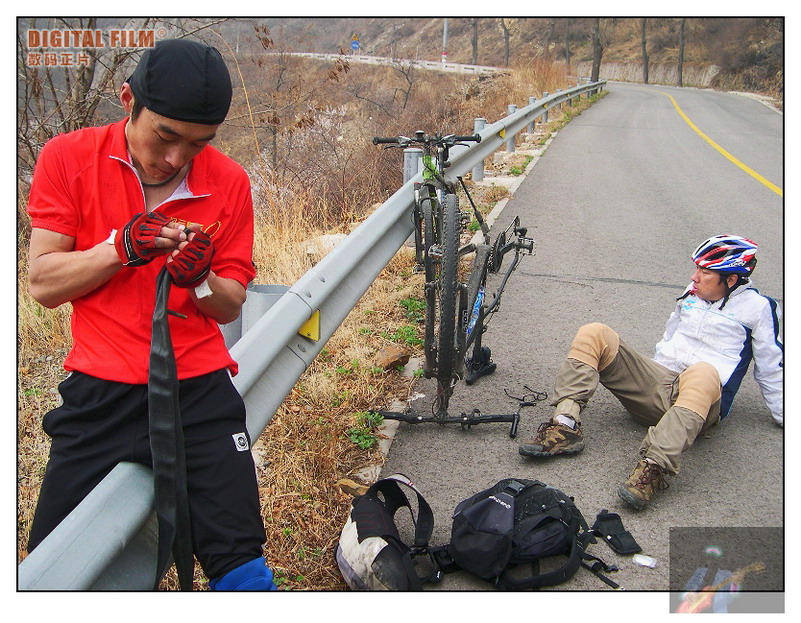 后轮扎，1184米处