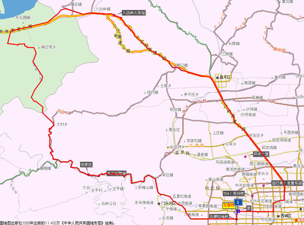 本次活动路线示意图