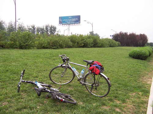 回程路上休息一会儿