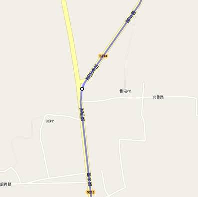 安四路右转进入旧安四路到达兴寿镇