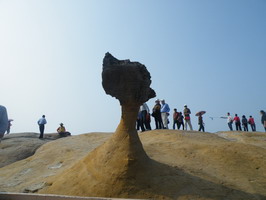 园内酷似英女王头的风蚀岩石