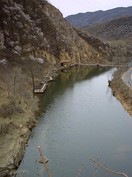 上苇甸著名的一处水景，周末垂钓者很多。