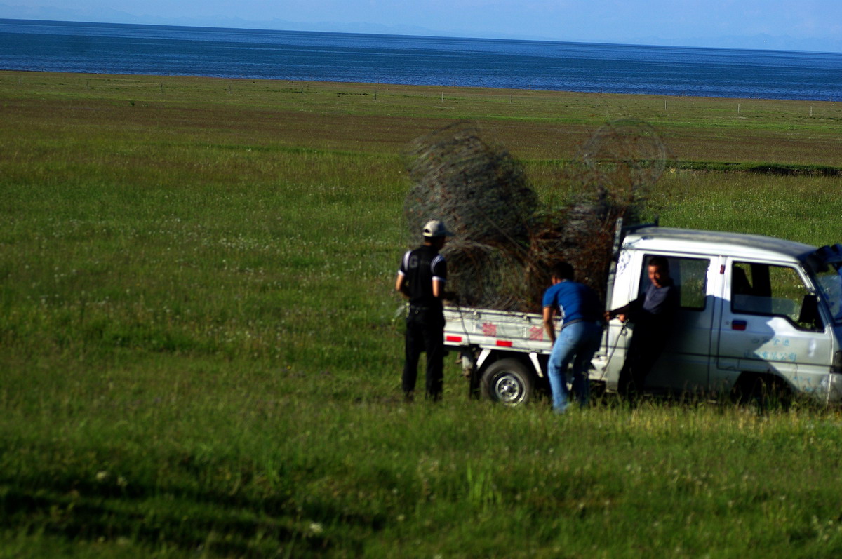 车上装的是铁围栏