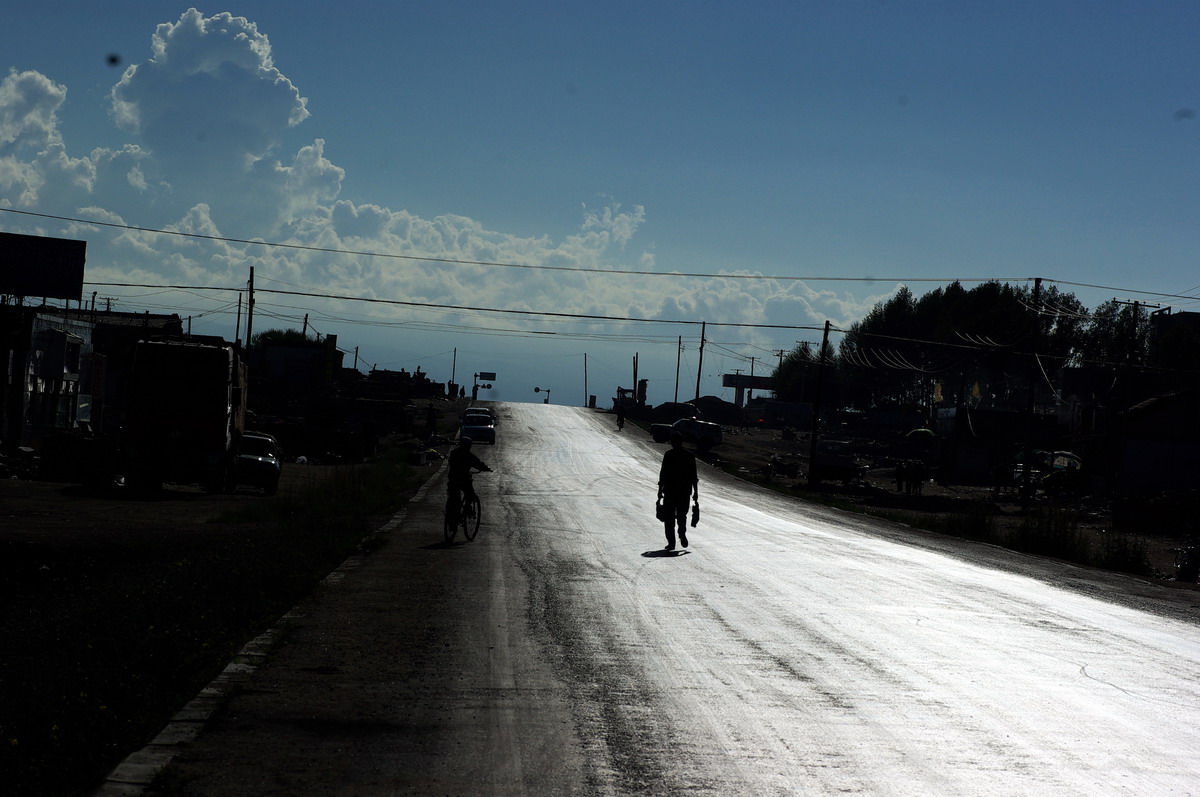 江西沟附近的路况