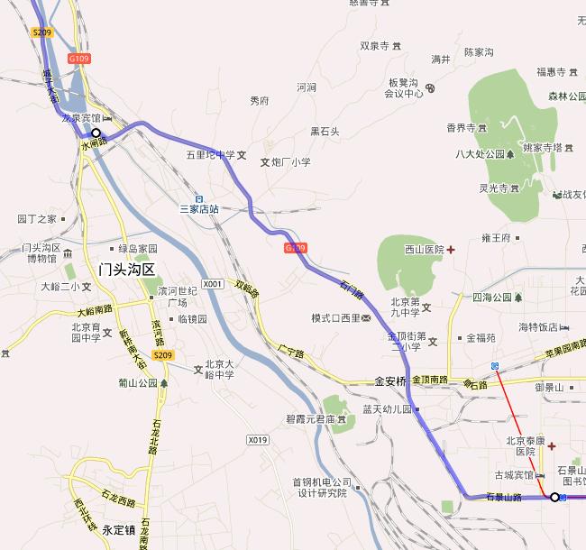 东方红出发 首钢东门 - 三家店水坝.JPG