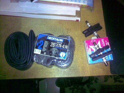 备胎+刹车块全新