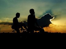 黄昏的绿道，一组休闲小影